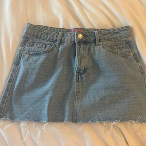 Edikted Denim Mini Skirt